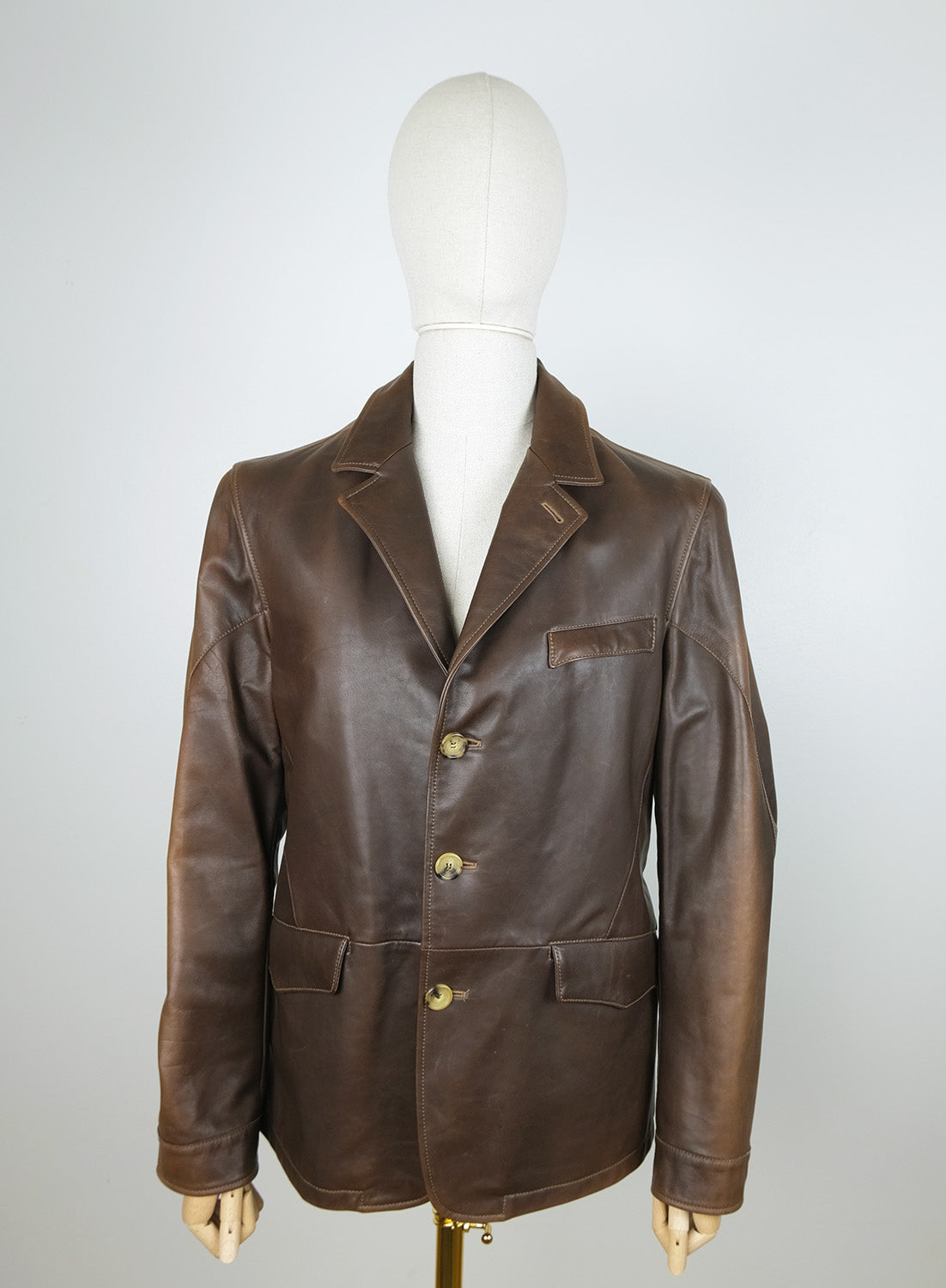 Latini, brown Italian horsehide jacket, size 40UK, RRP 950 e