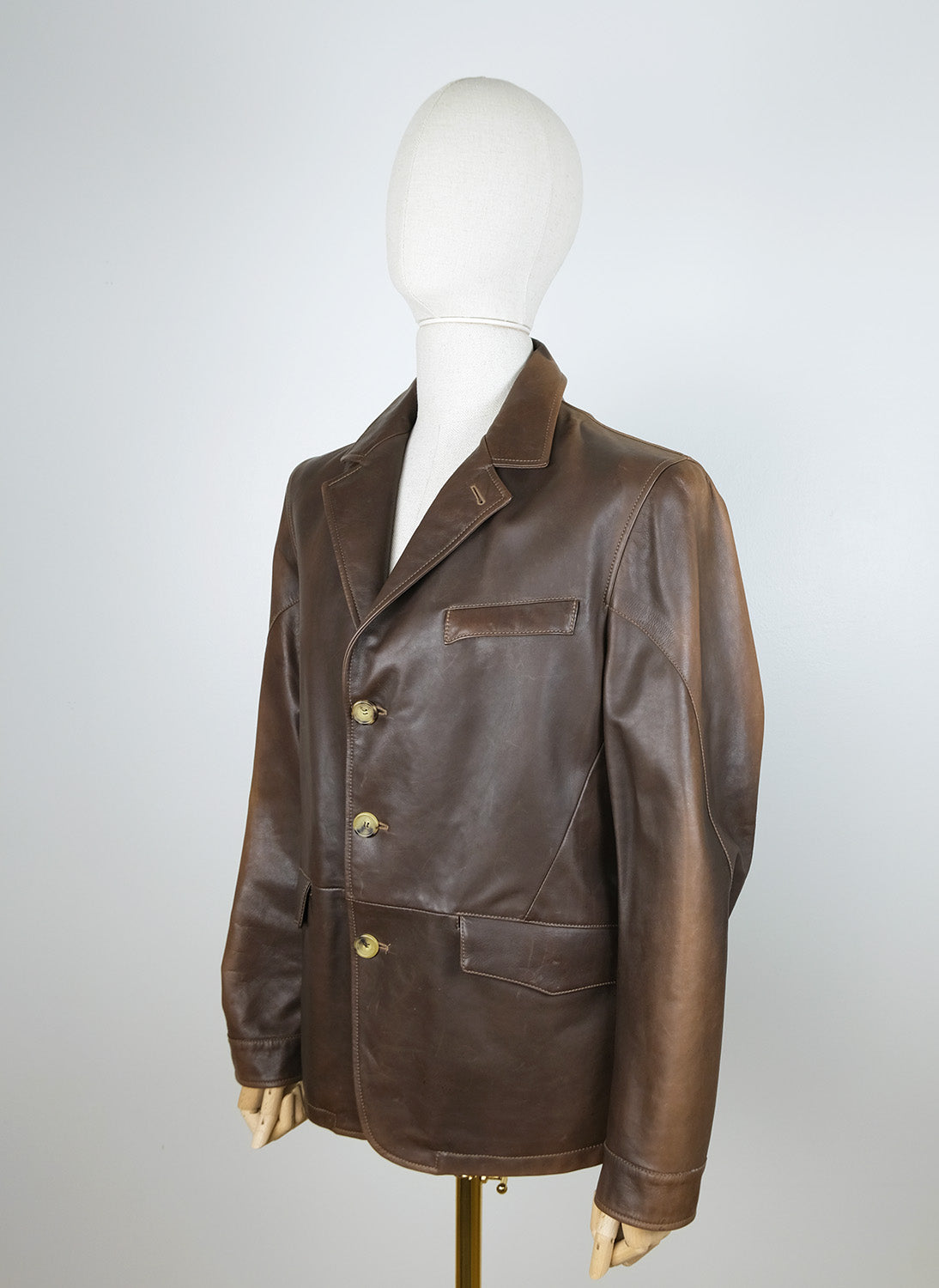 Latini, brown Italian horsehide jacket, size 40UK, RRP 950 e