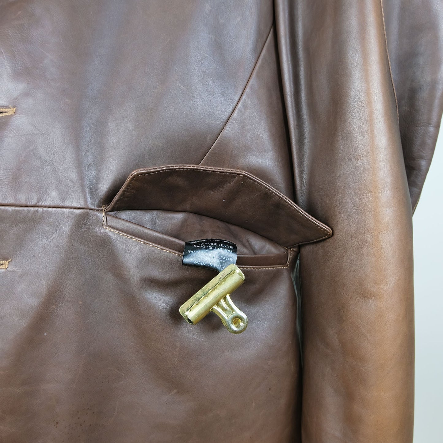Latini, brown Italian horsehide jacket, size 40UK, RRP 950 e