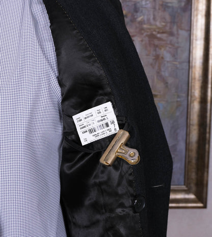 Mabro, tumma villakangastakki, koko 50, hoikka, harvinainen ulster-malli