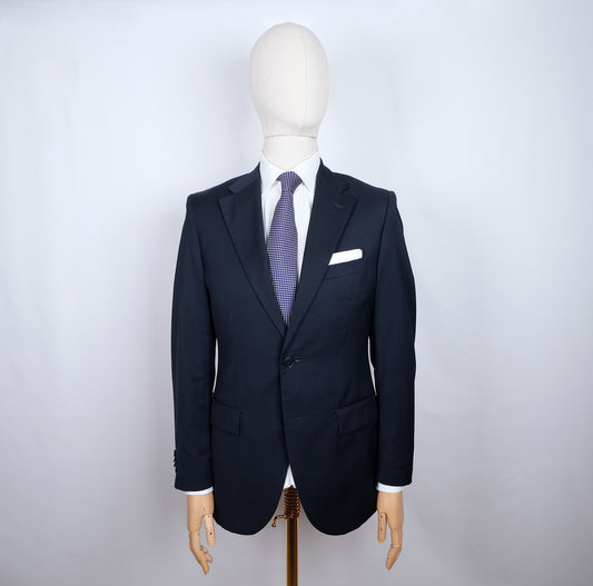 Lubiam, navy blue suit, size 48EU
