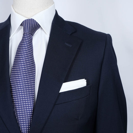 Lubiam, navy blue suit, size 48EU