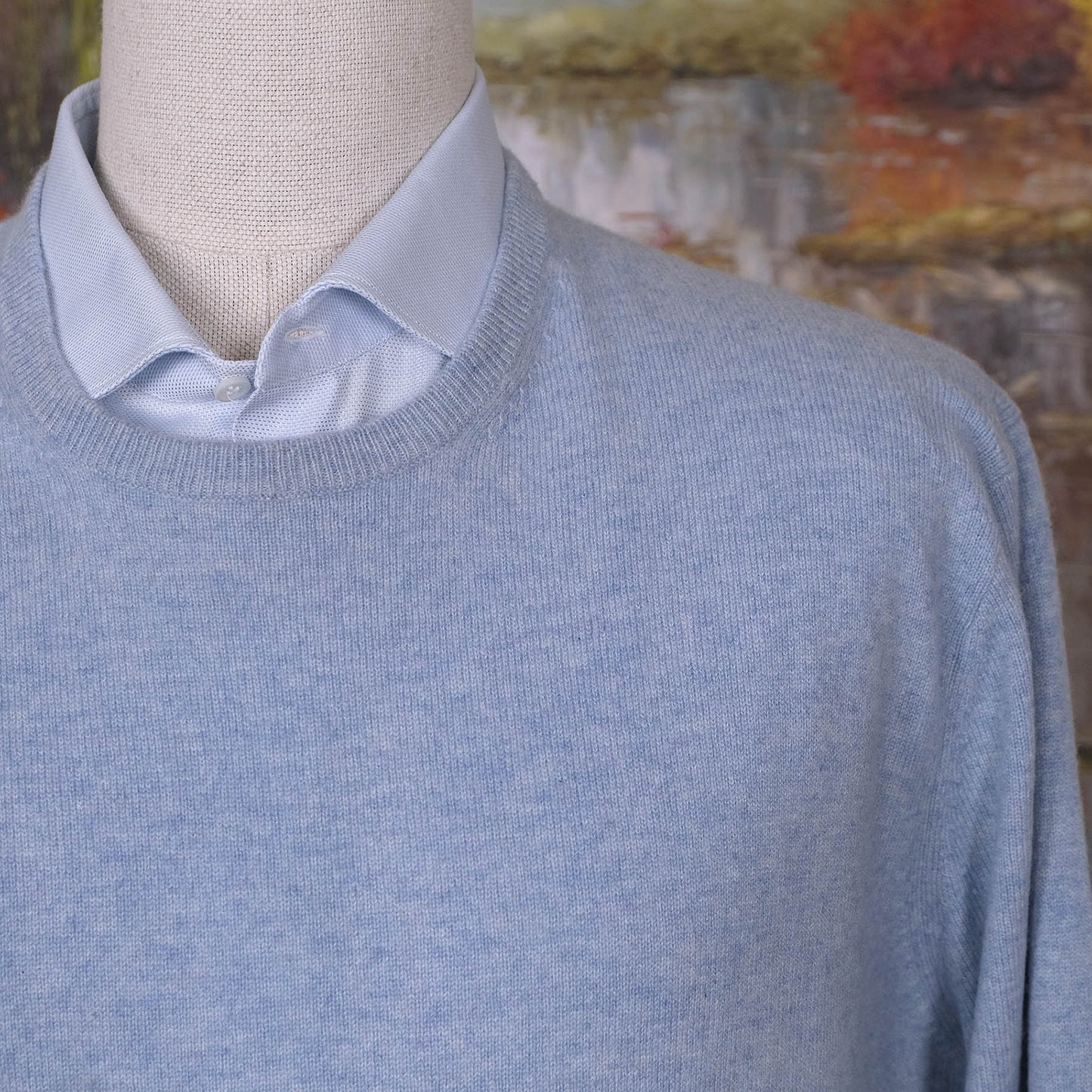 Malo, vaaleansininen neule, koko XXL, upeaa kashmirvillaa