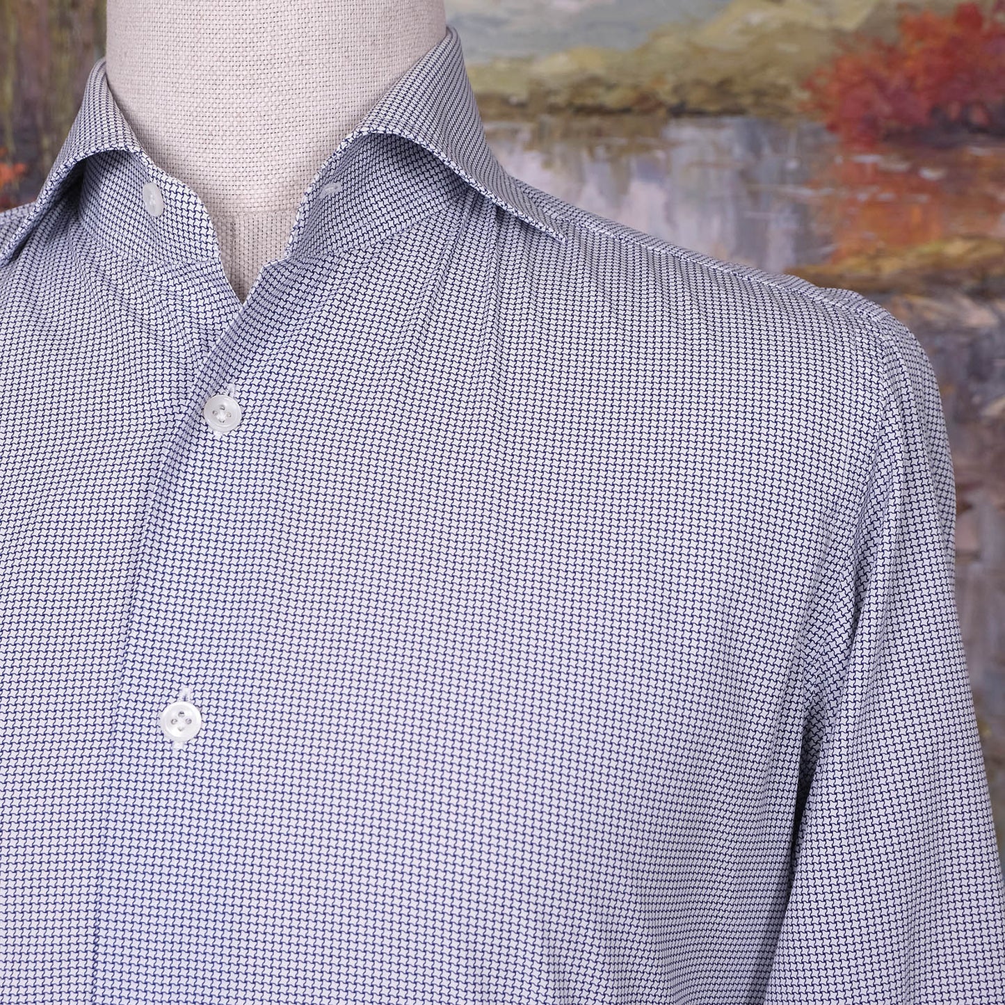 Mazzarelli, sininen kauluspaita, koko 40, harvinainen tähtikuvio