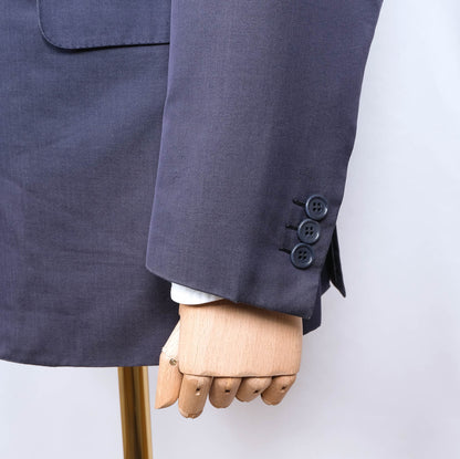 Brioni, sininen käsintehty irtotakki, koko 50, silkkiä ja puuvillaa