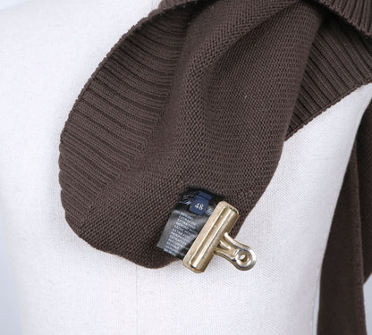Drumohr, brown shawl collar jumper, size S, thick