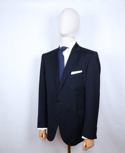 Eduard Dressler, navy suit, size 54EU, with belly