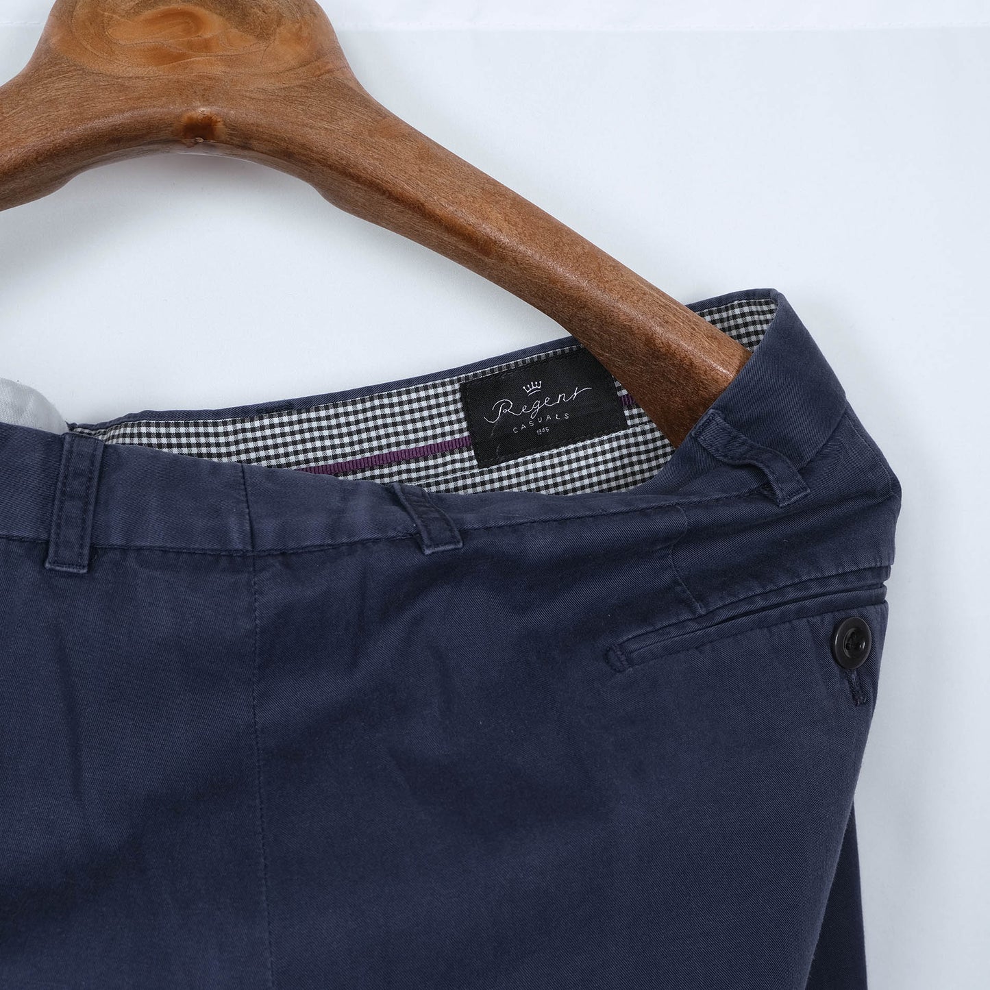 Regent Handtailored, siniset chino-housut, koko 54, konepestävät