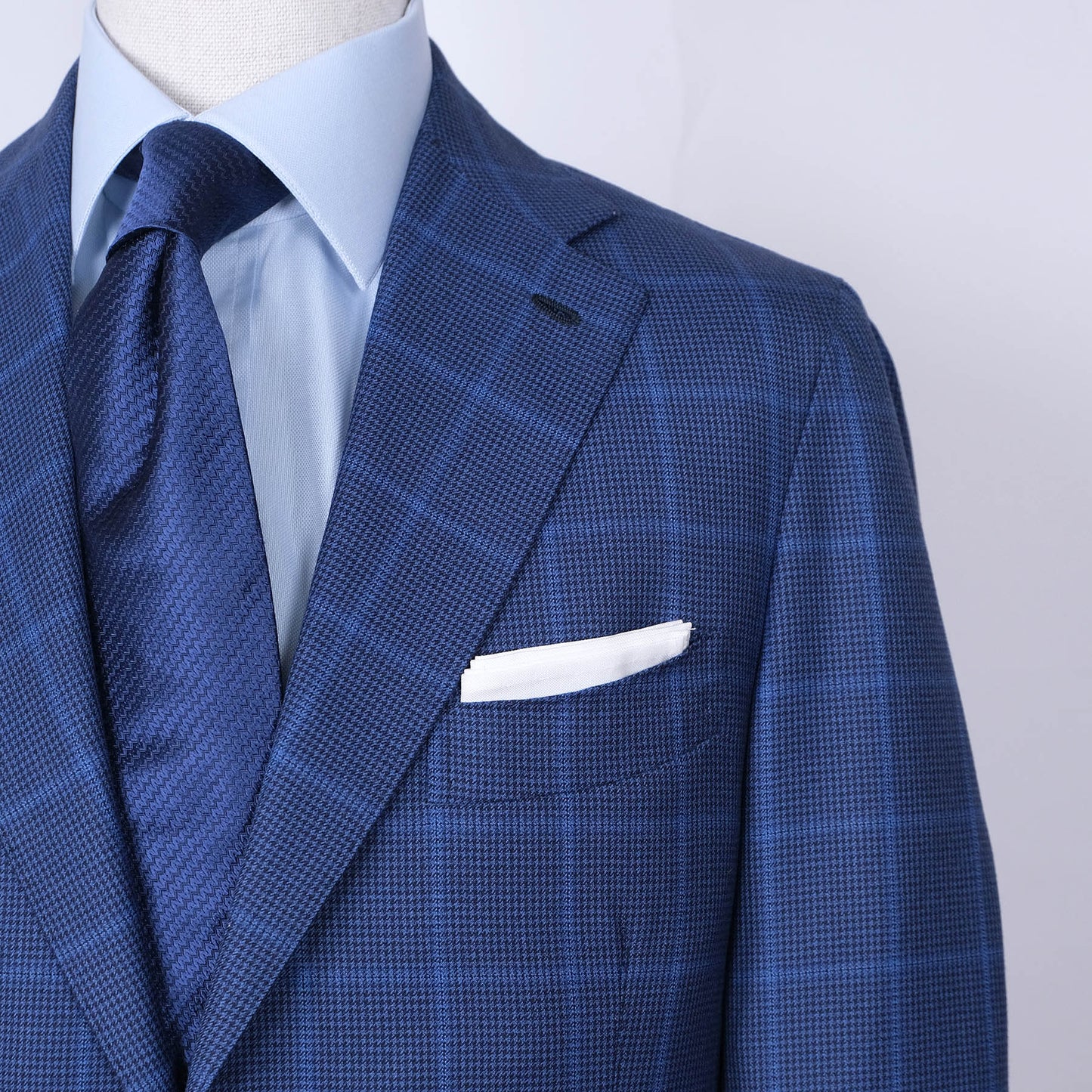 Orazio Luciano, blue hand made Neapolitan jacket, size 50EU