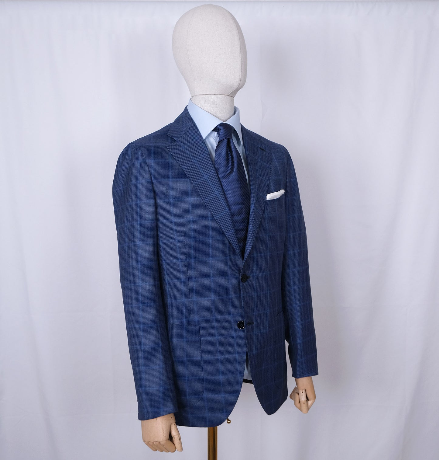 Orazio Luciano, blue hand made Neapolitan jacket, size 50EU