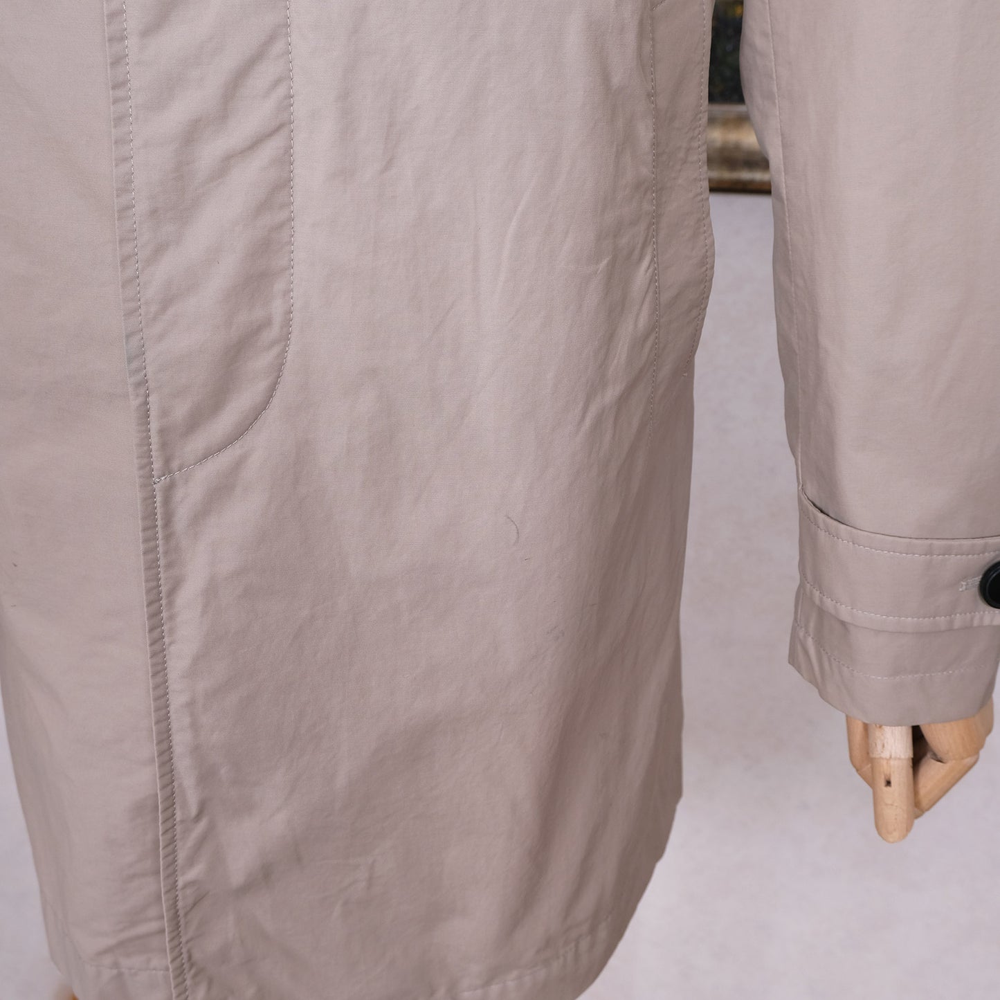 Pal Zileri, beige raincoat, size 42UK, machine washable