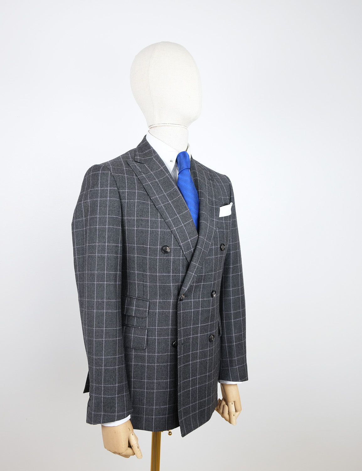Pal Zileri, grey check suit, size 48EU, made to measure, RRP 2300 e