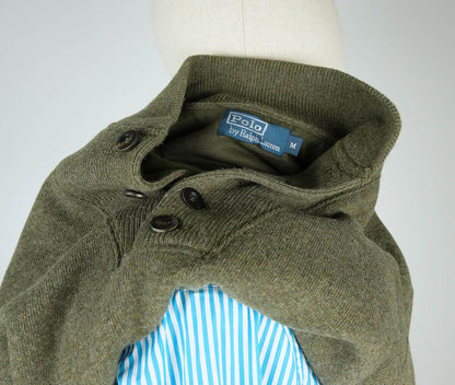 Polo Ralph Lauren, green army jumper, size L, RRP 229e