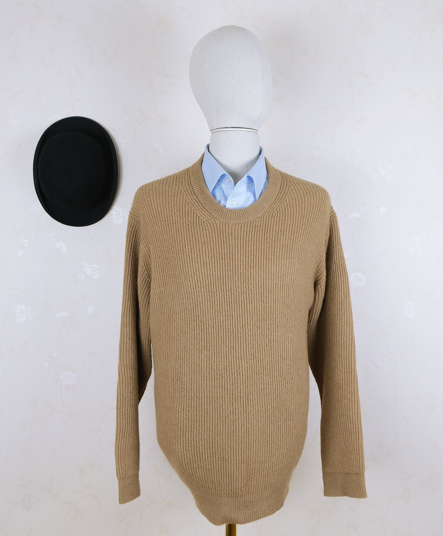 Johnston's of Elgin, blue wool cardigan, size S, like new