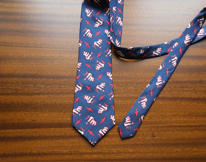 Hermès, blue-gray silk tie, made in France