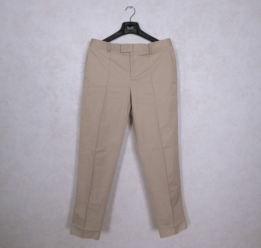 Bottega Veneta, light-colored presesd trousers, size 37'', cotton