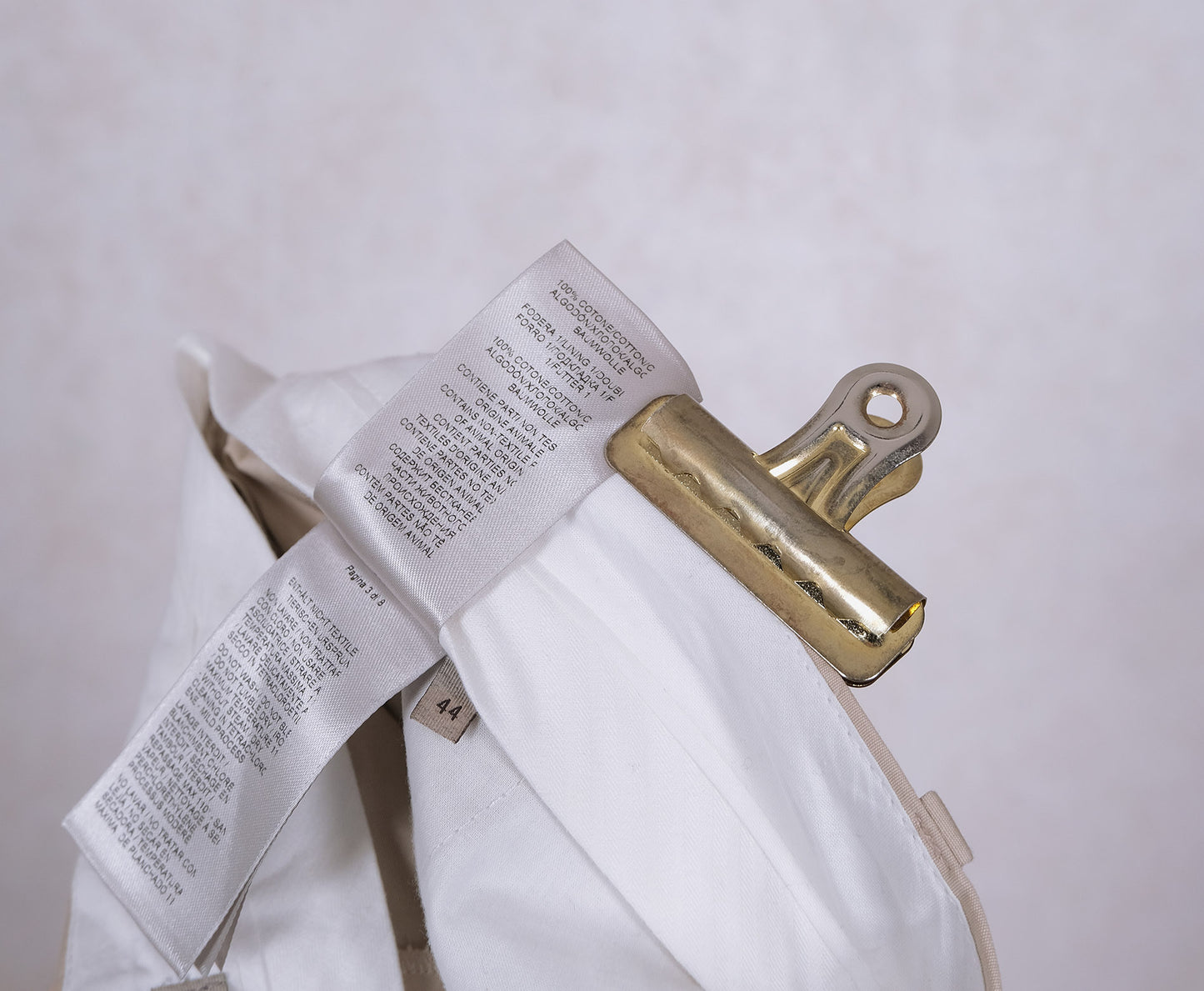 Bottega Veneta, vaaleat suorat housut, koko 37'', puuvillaa