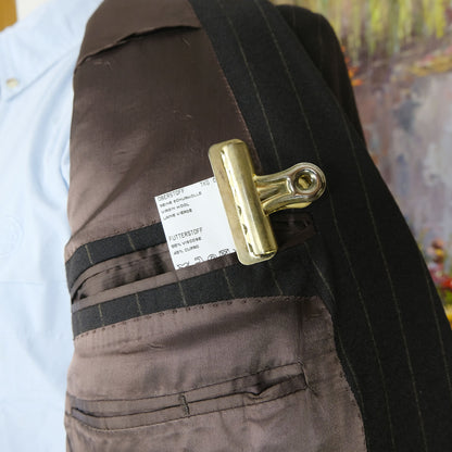 Braun Hamburg, brown stripe suit, size 44UK, hand made in Germany