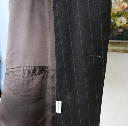 Braun Hamburg, brown stripe suit, size 44UK, hand made in Germany