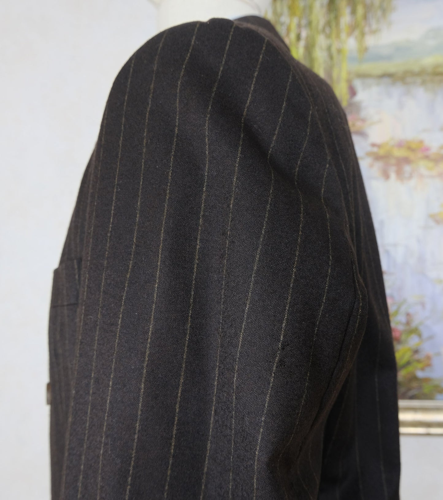 Braun Hamburg, brown stripe suit, size 44UK, hand made in Germany