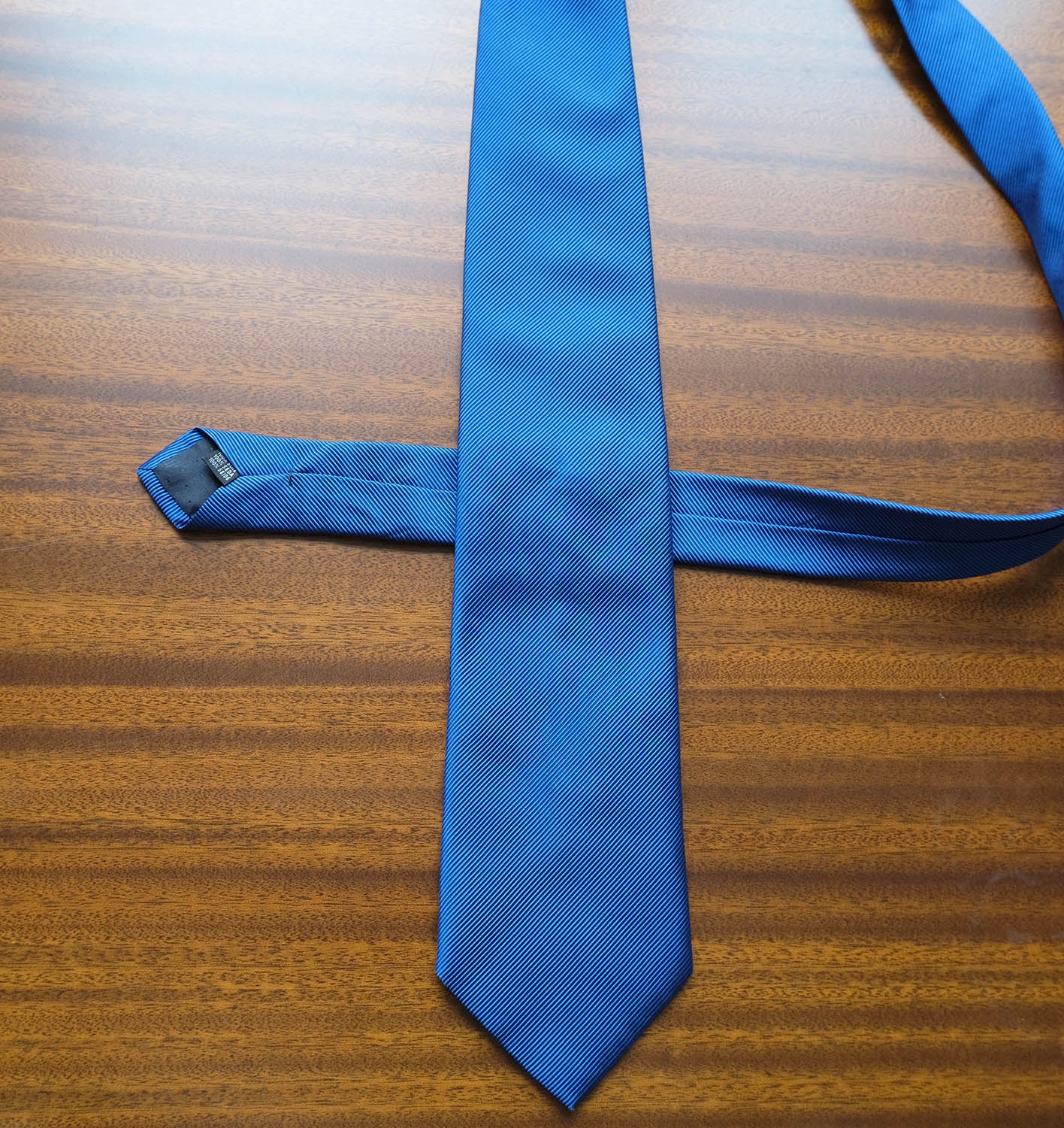 Hermès, blue-gray silk tie, made in France