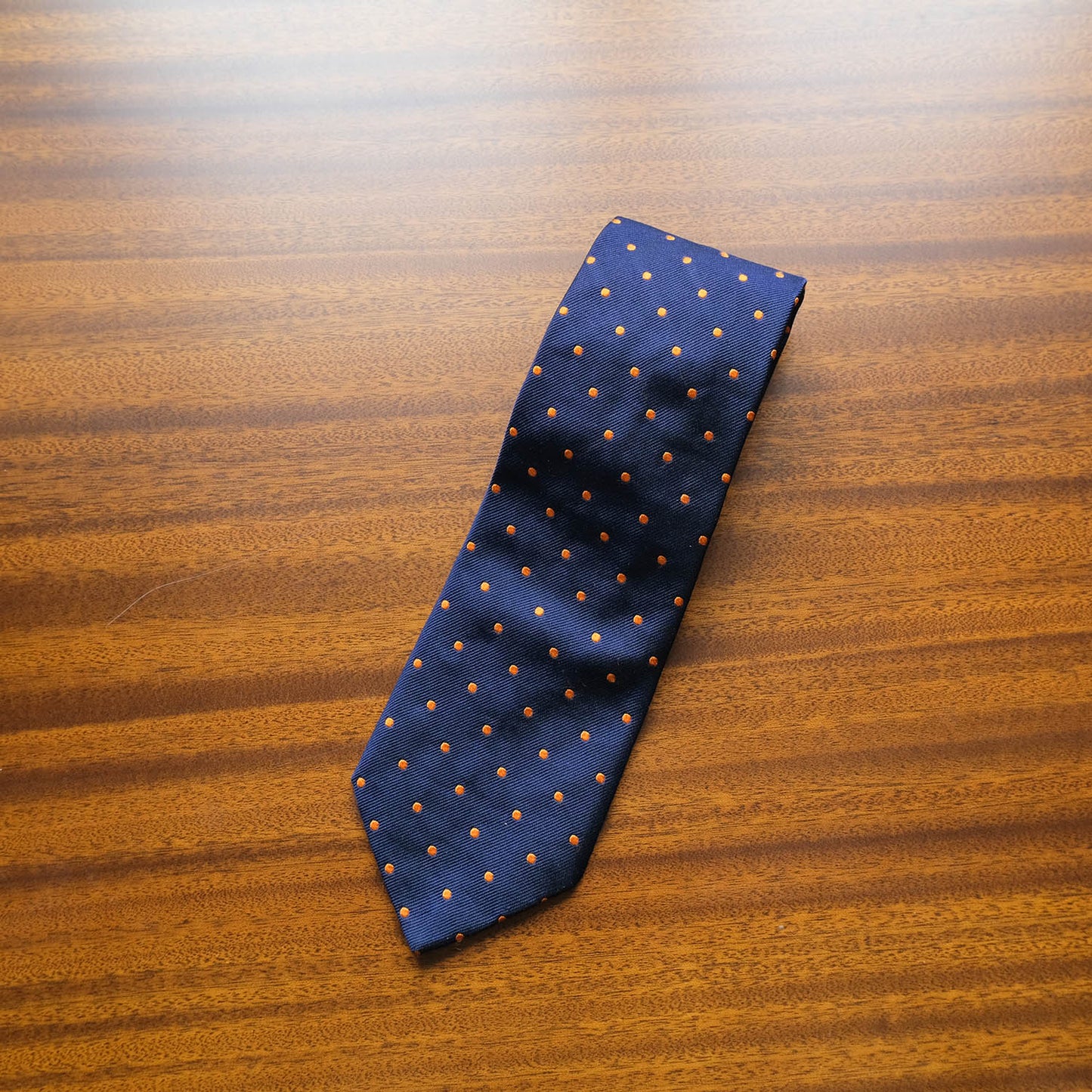 Hermès, blue-gray silk tie, made in France
