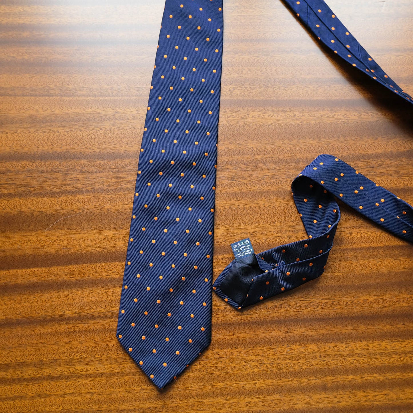 Hermès, blue-gray silk tie, made in France