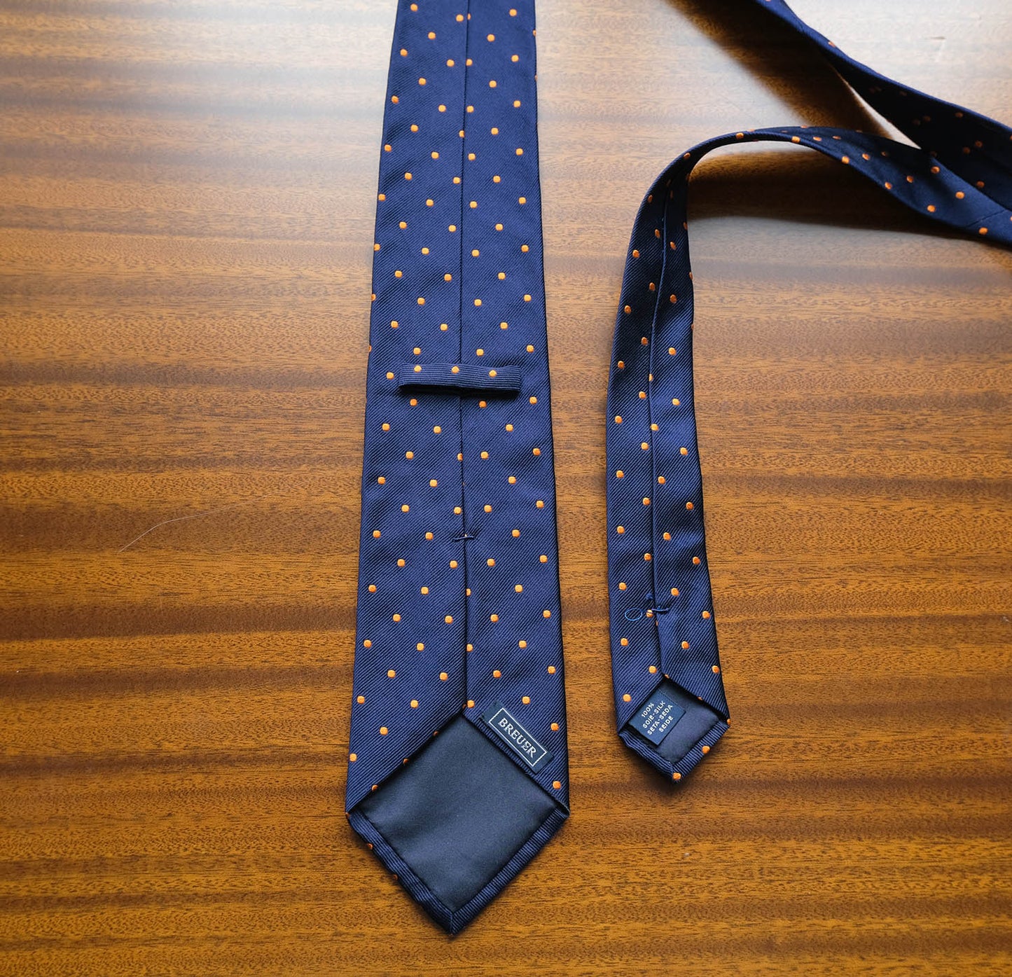 Hermès, blue-gray silk tie, made in France