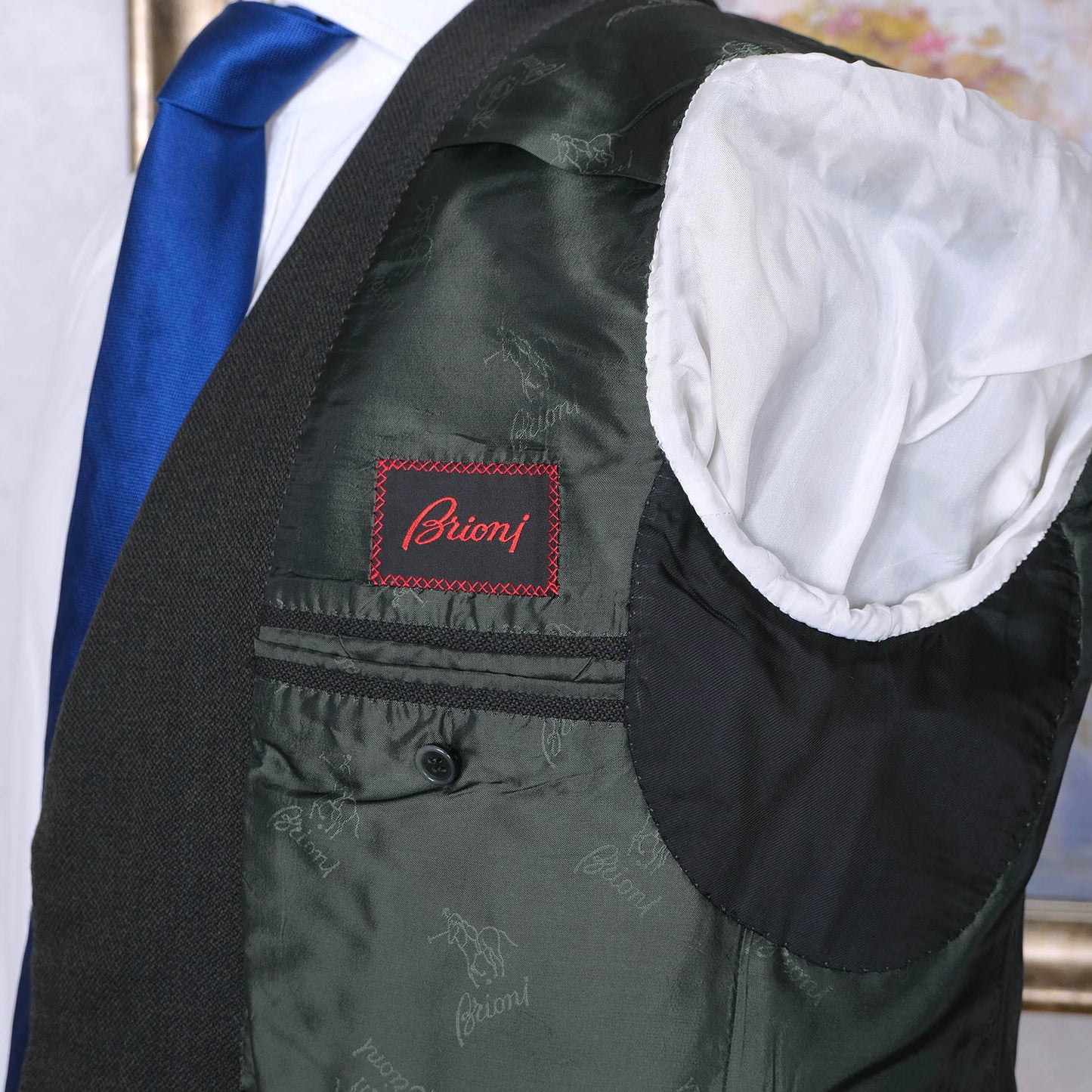 Brioni, green handmade sports jacket, size 40UK, soft fabric