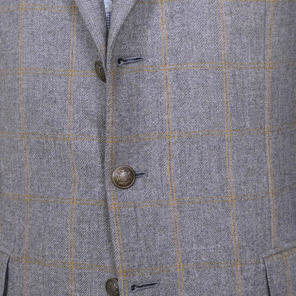 Brioni, grey handmade sports jacket, size 40UK, check pattern