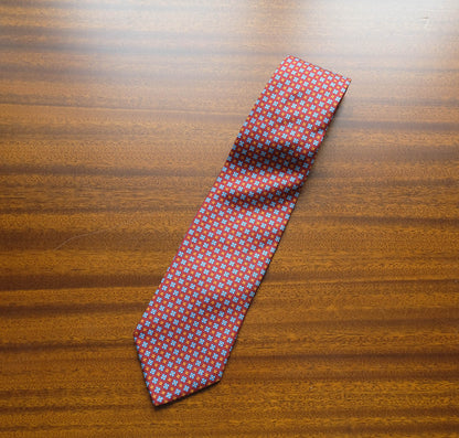 Hermès, blue-gray silk tie, made in France