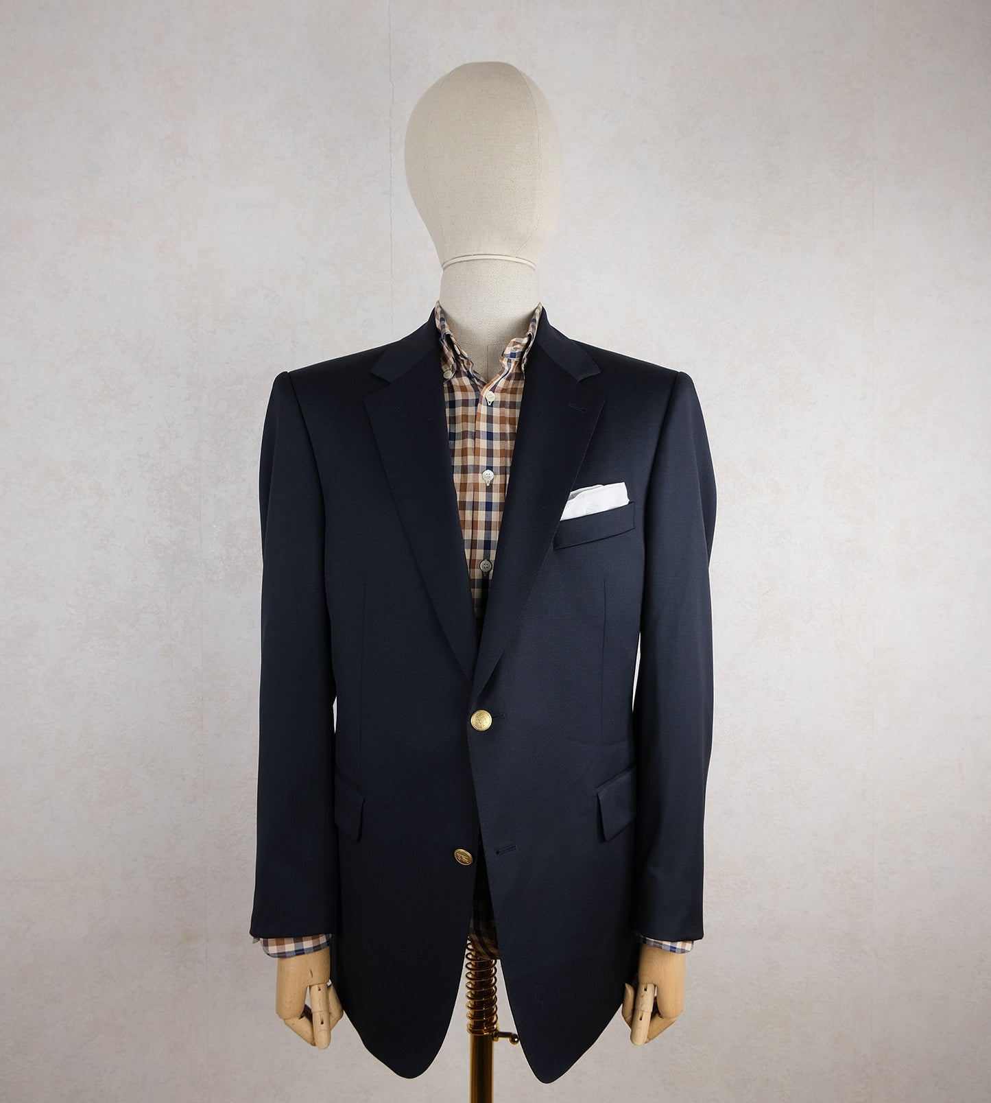 Burberry, sininen bleiseri, koko 52, kuin uusi, metallinapit