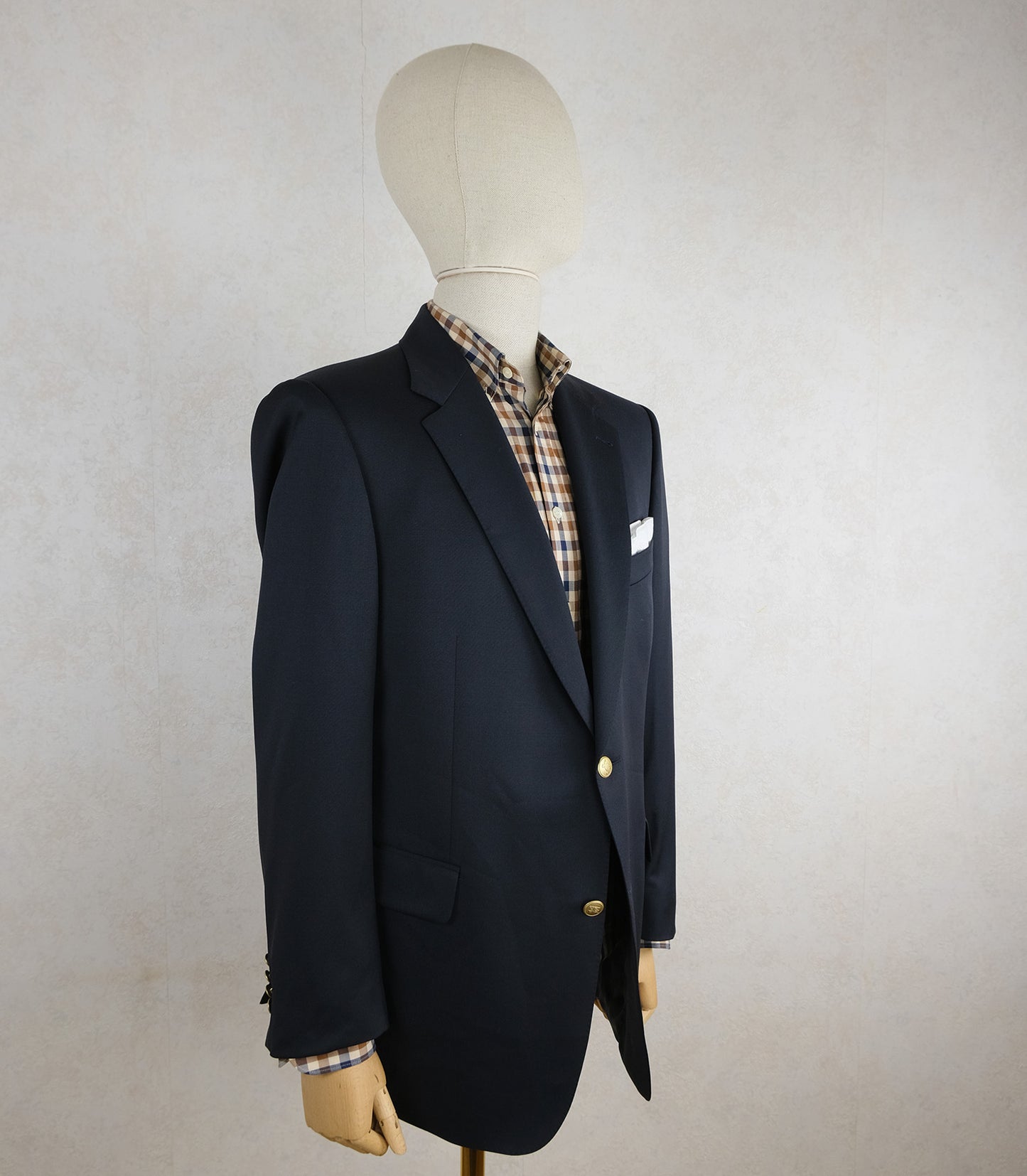 Burberry, sininen bleiseri, koko 52, kuin uusi, metallinapit