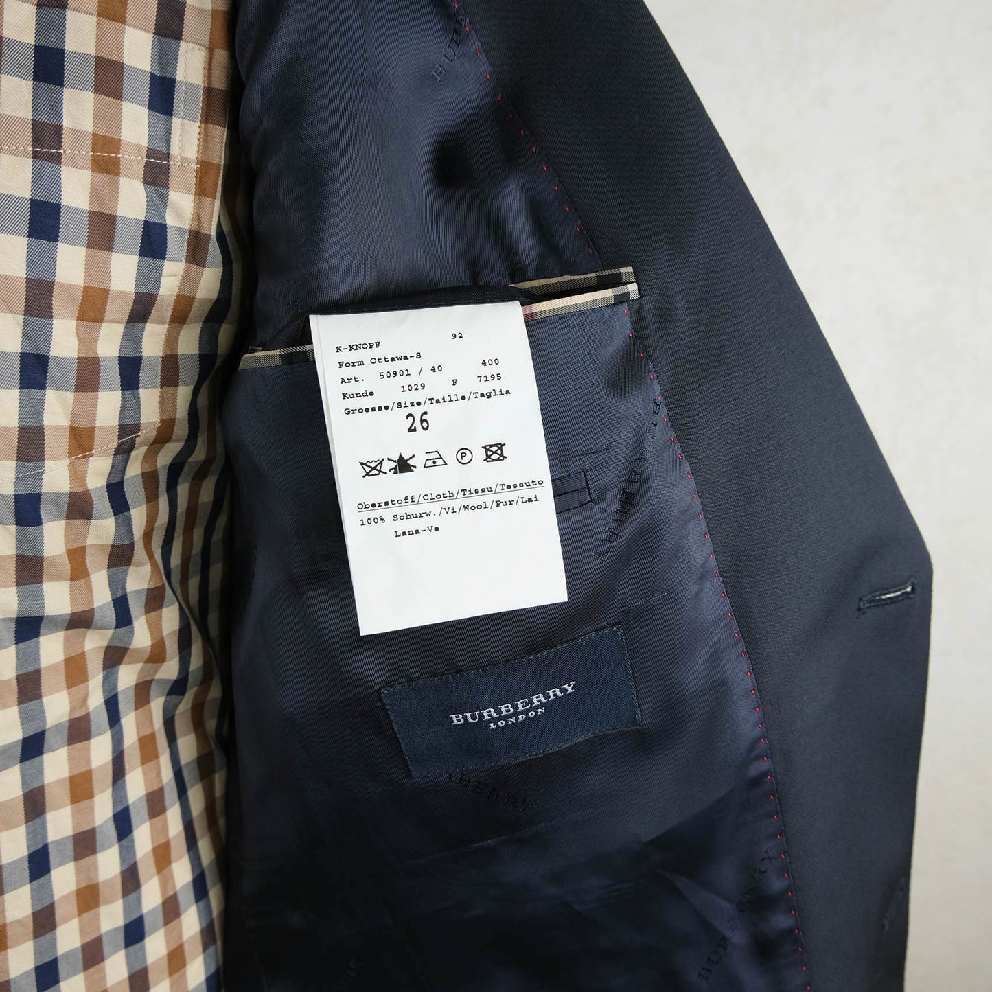 Burberry, sininen bleiseri, koko 52, kuin uusi, metallinapit