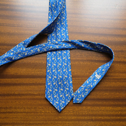 Celine, blue silk tie, made in Spain