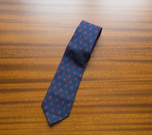 Christian Dior, solmio, silkkiä, sininen, tehty Italiassa