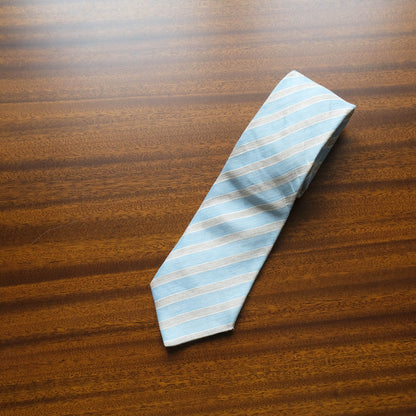 Hermès, blue-gray silk tie, made in France