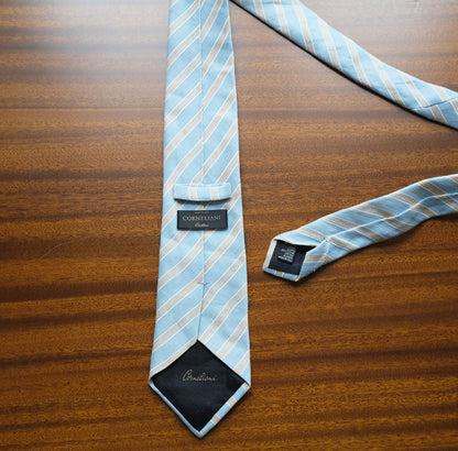 Hermès, blue-gray silk tie, made in France