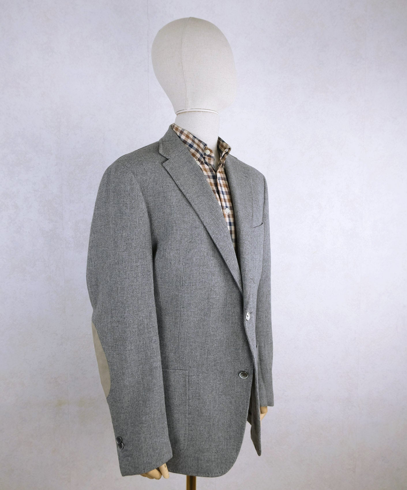Corneliani, harmaa irtotakki, koko 58, Easy Jacket, neulottu