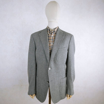 Corneliani, harmaa irtotakki, koko 58, Easy Jacket, neulottu