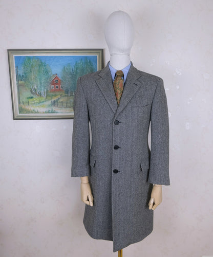 De Candia Torino, grey wool coat, size 50EU