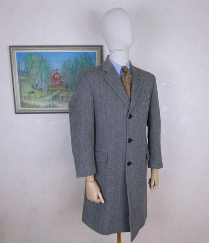De Candia Torino, grey wool coat, size 50EU