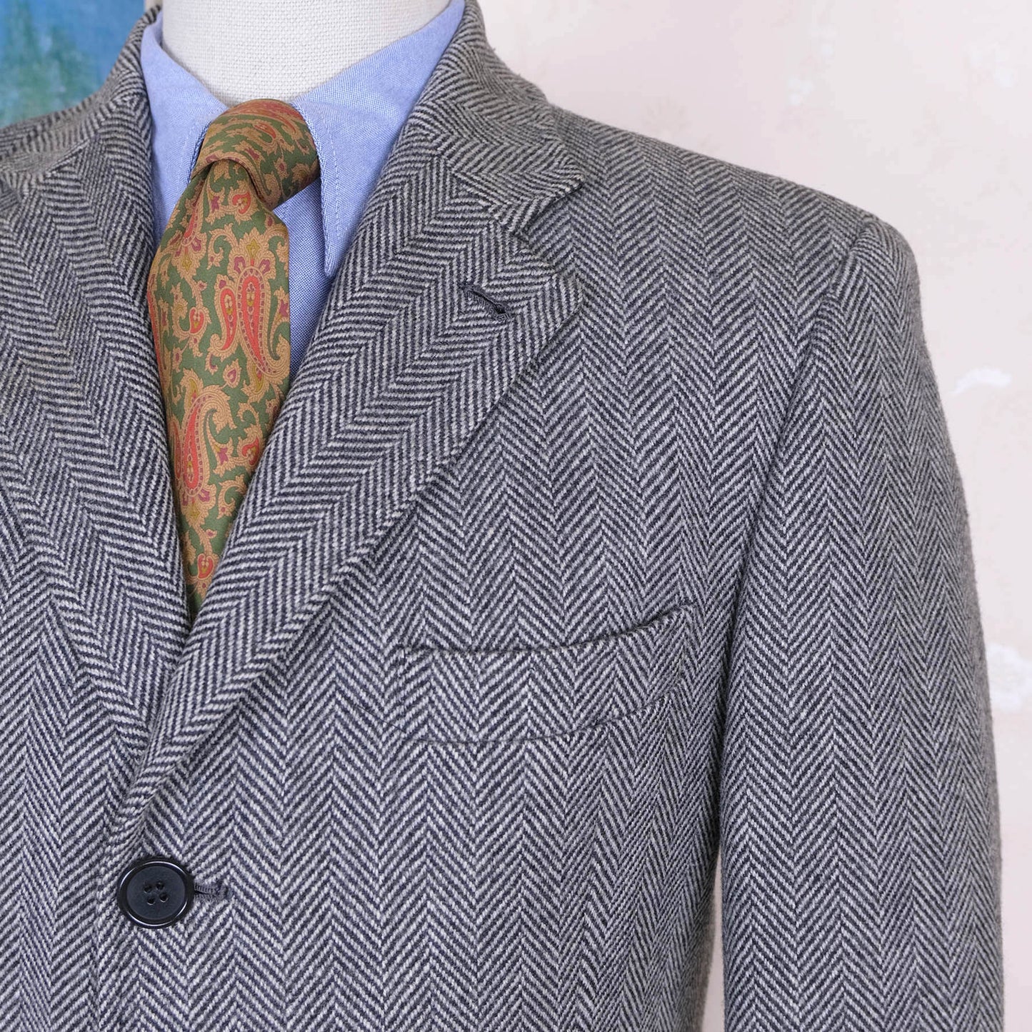 De Candia Torino, grey wool coat, size 50EU