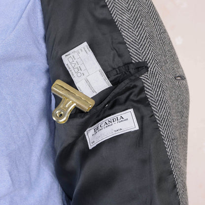 De Candia Torino, grey wool coat, size 50EU