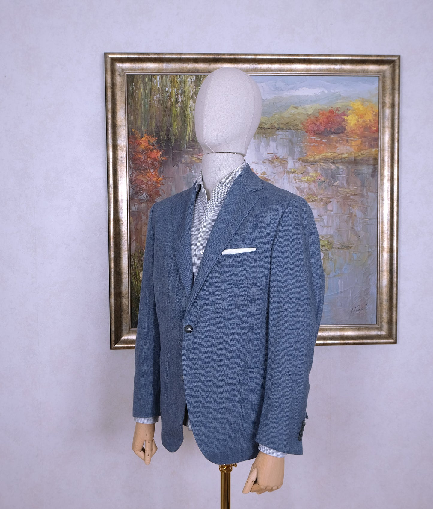 Eduard Dressler, blue sports jacket, size 50, soft special fabric