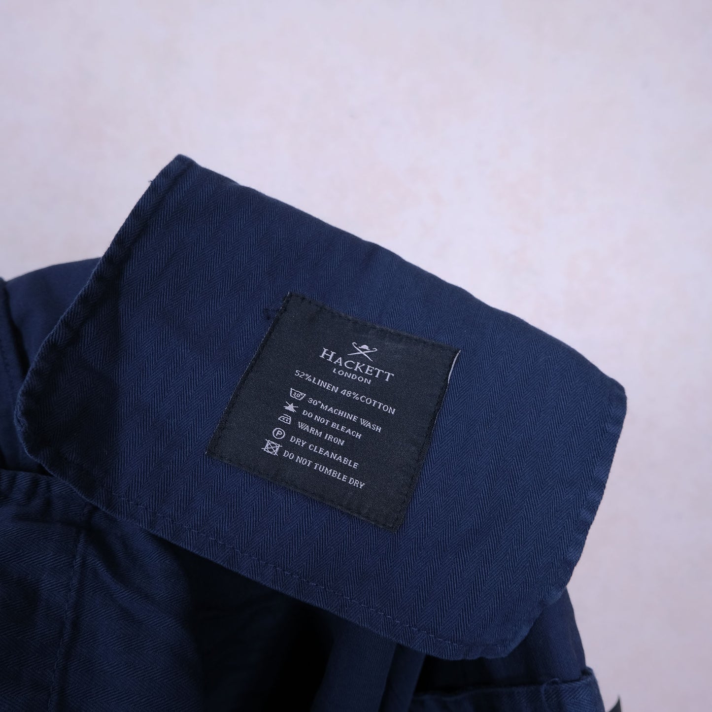 Hackett, blue shorts, size 52EU, linen-cotton, L-size