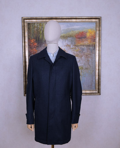 Hackett, tummansininen villakangastakki, koko 50, tikkivuori