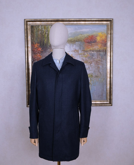 Hackett, tummansininen villakangastakki, koko 50, tikkivuori