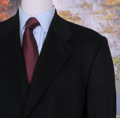 Jacques Heim, black wool jacket, size 60, wool-cashmere, XXL