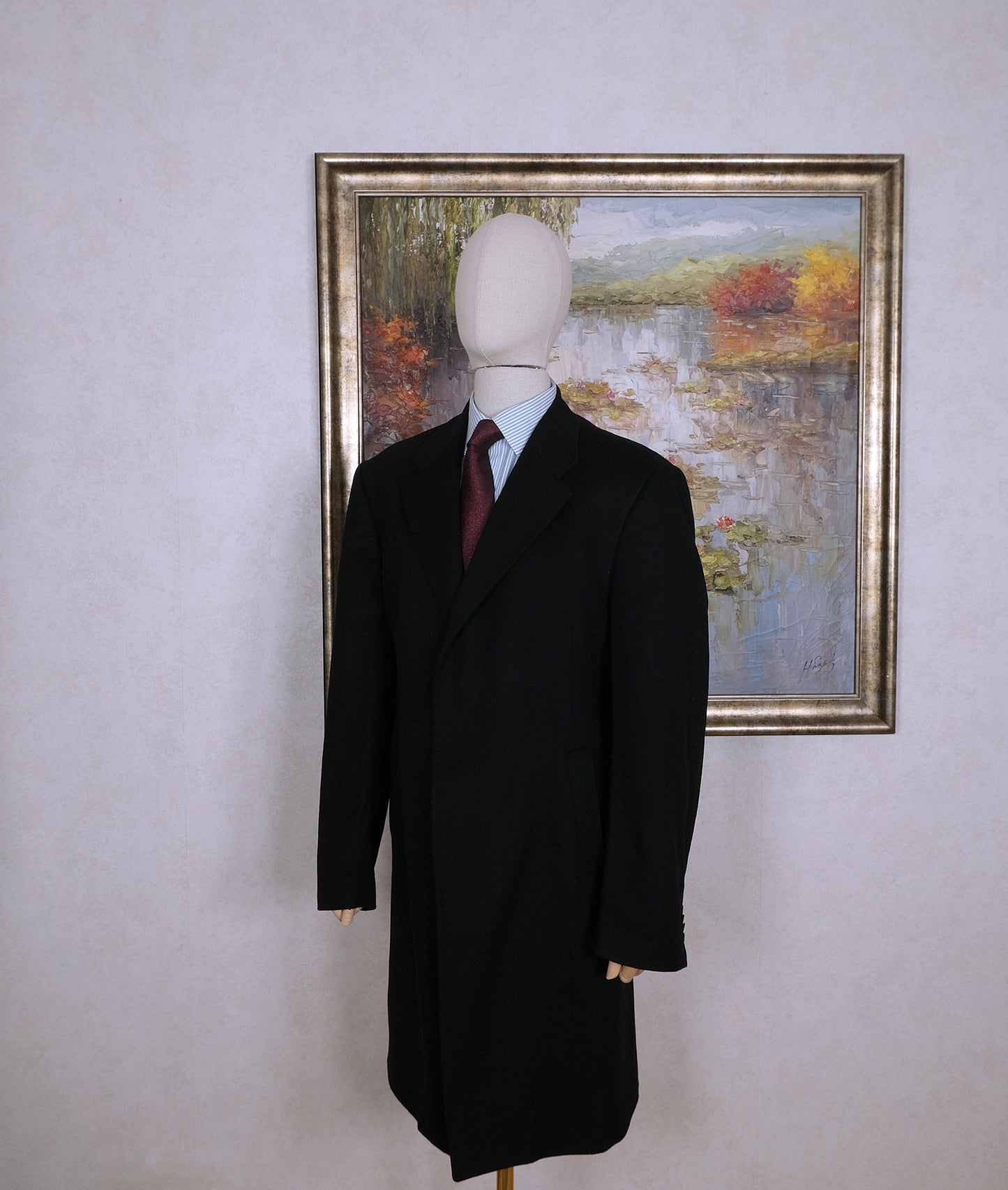 Jacques Heim, black wool jacket, size 60, wool-cashmere, XXL